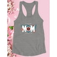 thumbnail image 3 of Love You Mom W Flowers Racerback Tank Women -Image by Shutterstock, Female Large, 3 of 4