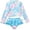 Light Blue, variant on Bainana Toddler Girls Swimwear Floral Print Long Sleeve Crew Neck Swim Tops And Bottom Tankini Set Casual Comfort Fit Youth Girls Swimming Pool Swim Wear Size 12-13 Years Light Blue