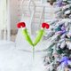 thumbnail image 4 of Decoración navideña para festival, árbol de Navidad con patas artificiales de color verde Grinches, decoración con estaca, ramo de patas de elfo, decoración navideña, 4 of 6