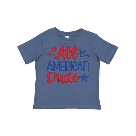 

Inktastic 4th of July All-American Dude with Stars Gift Toddler Boy Girl T-Shirt
