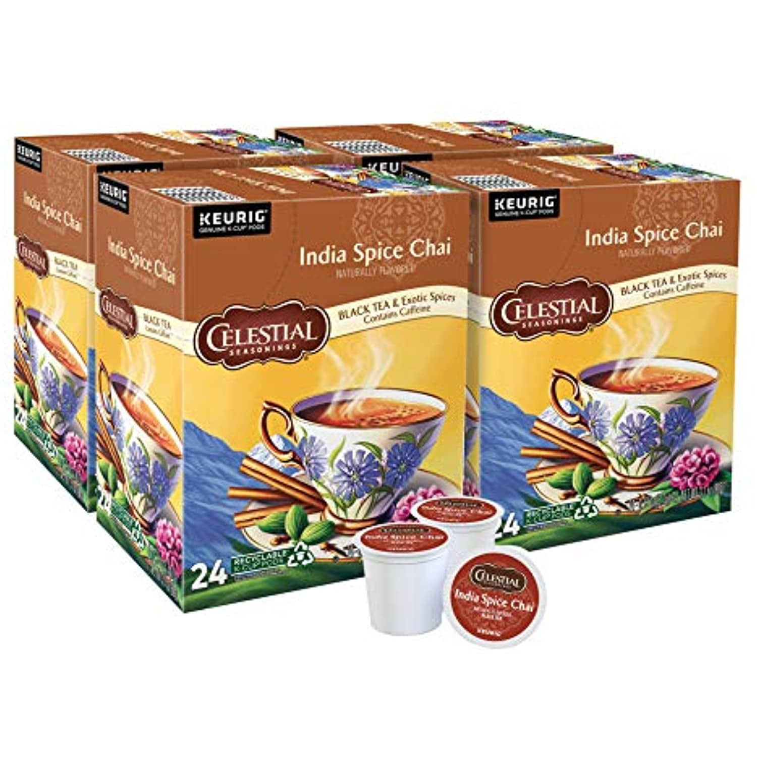 Celestial Seasonings India Spice Chai Black Tea, SingleServe Keurig K