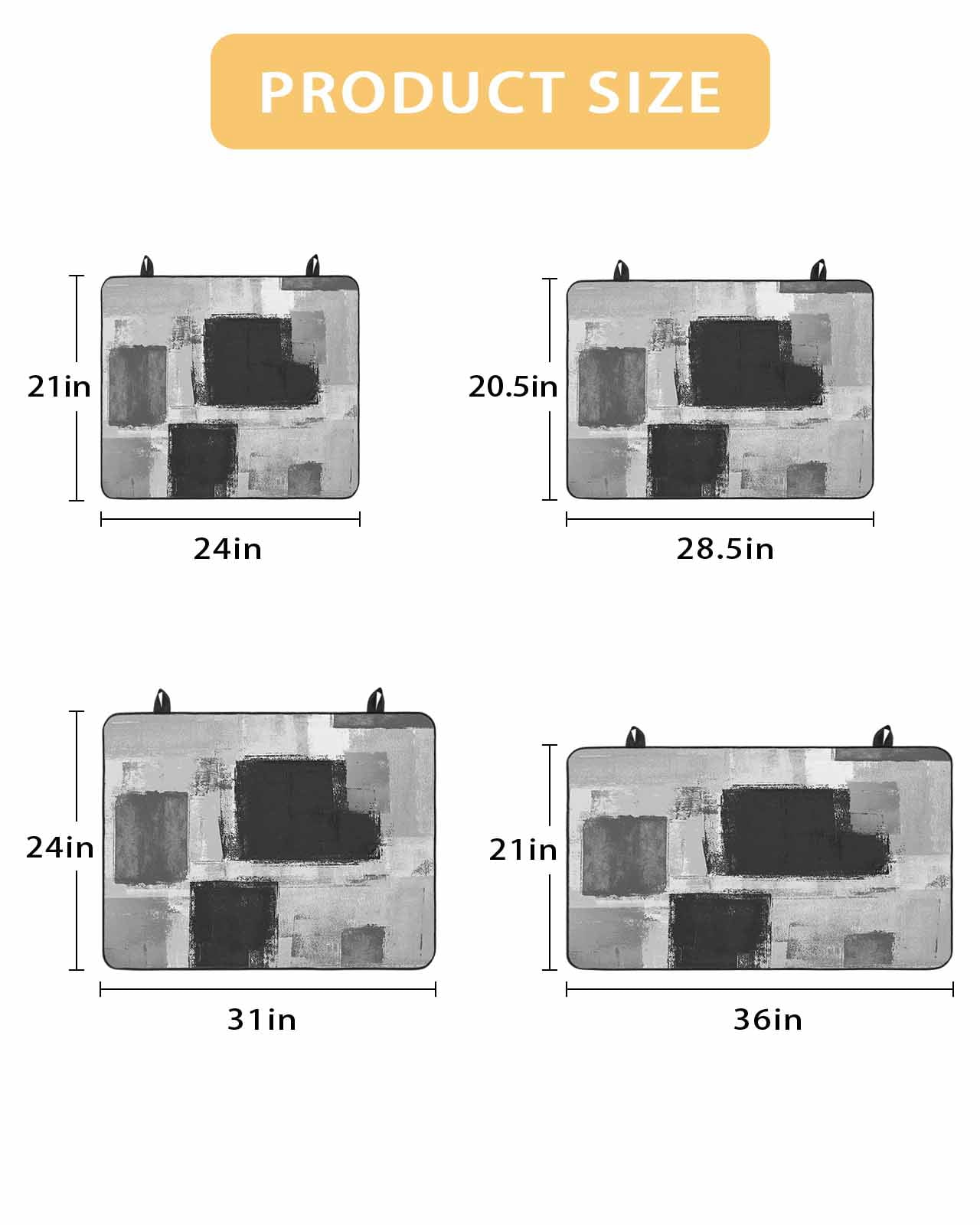 nqOlkjepod Large Induction Cooktop Protector Mat 36"x21", Black Grey Ombre Stove Top Covers for Electric Stove, Vintage Abstract Smear Aesthetics Stove Burner Cover Mats, Glass Top Stove Cover