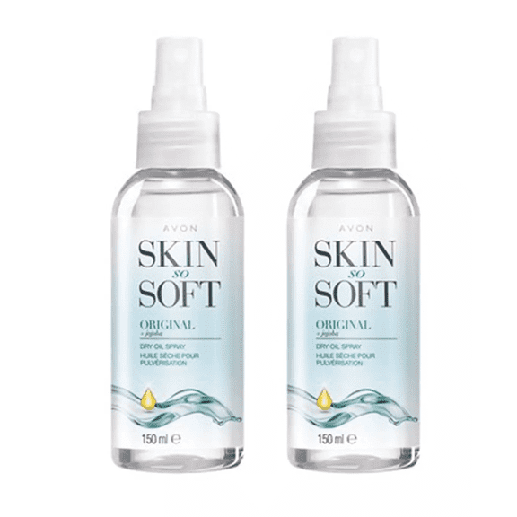 2 x Bottles Avon Skin So Soft Original Dry Oil Spray 5.07 fl oz / 150ml each