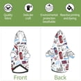 thumbnail image 6 of Fotbe London Landmark2 Print Small Dog Sweater Hoodies Pet Grey Hooded Soft Fleece Sweatshirts with Pocket Fall Winter Puppy Cat Sweaters Warm Clothes-X-Large, 6 of 7