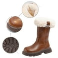 thumbnail image 4 of TAIAOJING Toddler Shoes Girls Winter Solid Color Side Zip Thigh High Boots Warm Data Boots Stylish Footwear 5.5-6 Years, 4 of 9