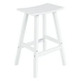 thumbnail image 3 of Florence Outdoor 29" HDPE Plastic Saddle Seat Barstool White (Set of 2), 3 of 11