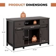 thumbnail image 2 of 55-75 Gallon Fish Tank Stand with Power Outlet, Heavy Duty 800lb Capacity Aquarium Cabinet, Rustic Farmhouse Style with Adjustable Storage & Sliding Barn Doors, 2 of 9