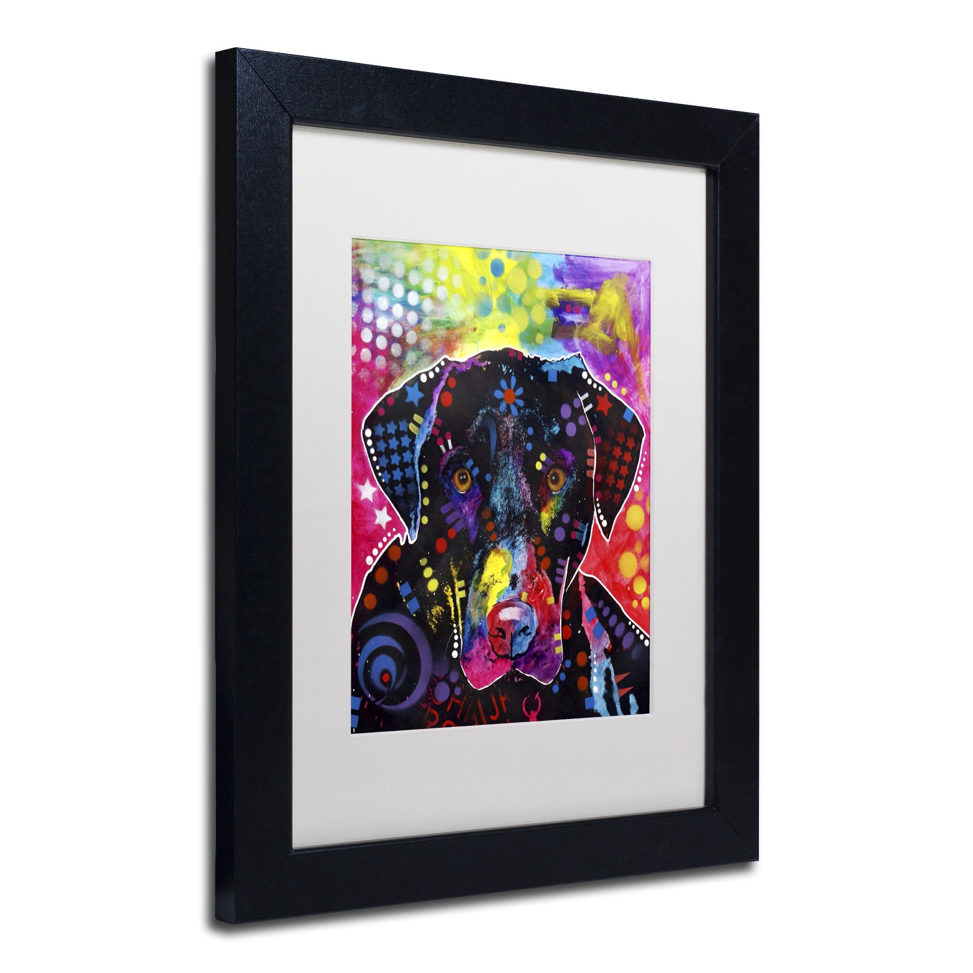 Trademark Fine Art "The Labrador" Canvas Art by Dean Russo, White Matte, Black Frame