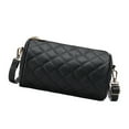 thumbnail image 4 of Bolso Bandolera Para Mujer, Bolso Estilo Almohada Cilíndrico De Cuero PU Coreano, Bolso Mensajero Informal Con Entramado De Diamantes, 4 of 8