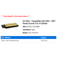 thumbnail image 2 of Air Filter - Compatible with 2003 - 2007 Honda Accord 2.4L 4-Cylinder 2004 2005 2006, 2 of 2