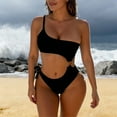 thumbnail image 5 of Enjoytime Bathing Suit for Women One Shoulder Tummy Control Modest Bikini Sets Underwire Tie Side One Piece Swimsuit 2026, 5 of 5