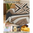 thumbnail image 4 of Aztec Sofa Couch Covers for 3 Cushion Couch,Washable L Shape Sectional Sofa Covers for Loverseat/Pet,Southwestern Brown Historical Traditional Indian Tribe Slipcover Throw Blanket Futon Cover 71x134, 4 of 8