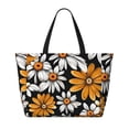 thumbnail image 2 of Balery Yellow White Daisy Pattern Beach Travel Bag - Water-Resistant, Large Capacity Lightweight Tote with 7 Pockets for Women and Men - Perfect for Beach, Pool, Gym, and Travel, 2 of 7