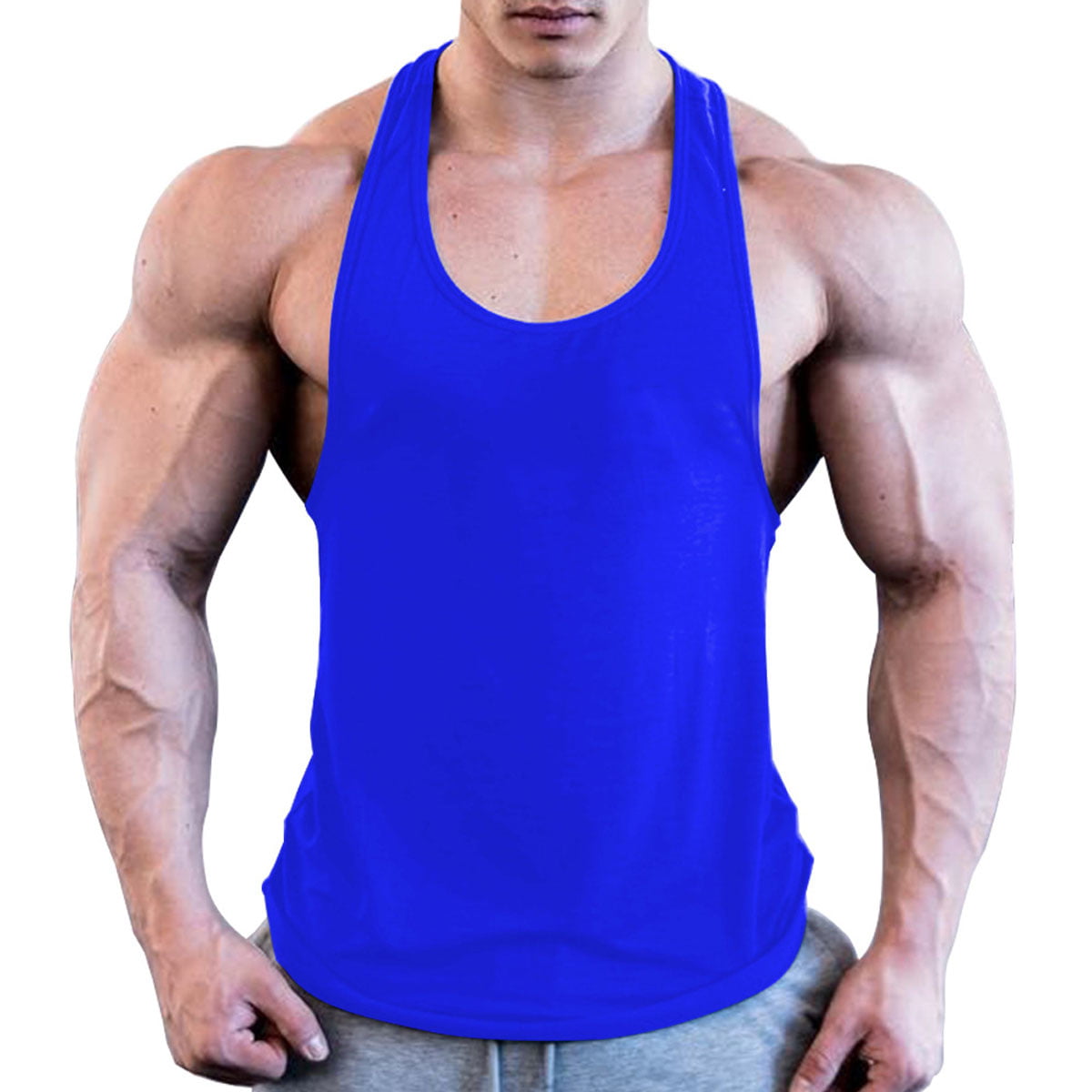 Nylon behuizing Levendig Men Stronger Bodybuilding Tank Top Vest Racerback Singlet Sleeveless T Shirt  - Walmart.com