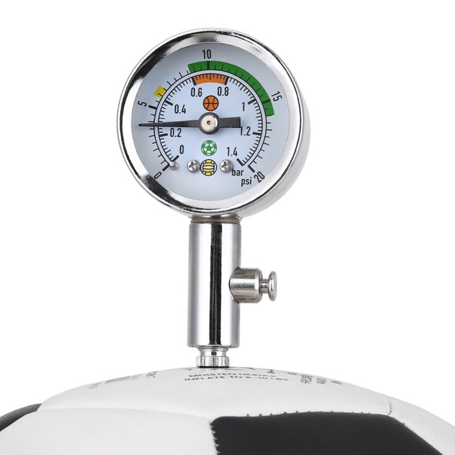 WALFRONT Mini Ulitity Air Pressure Gauge Barometer Tool for Basketball Football Volleyball
