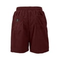 thumbnail image 5 of Men‘s Corduroy Shorts Casual Elastic Waistband Regular Fit Shorts Solid Color Lightweight Shorts with Pockets, L, 5 of 9