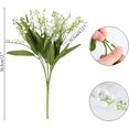 thumbnail image 2 of 3 piezas de flores artificiales para interiores y exteriores arbusto artificial con flores blancas y hojas verdes compatible con la decoración de la boda mesa casa jardín floral Arra Afortunado Sencillez, 2 of 5