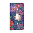 thumbnail image 2 of Yayeee Toggle Light Switch Wall Plate 1-Gang 4.5"x2.7" Home Decorative Outlet Cover, Blooming Flowers Pattern, 2 of 7