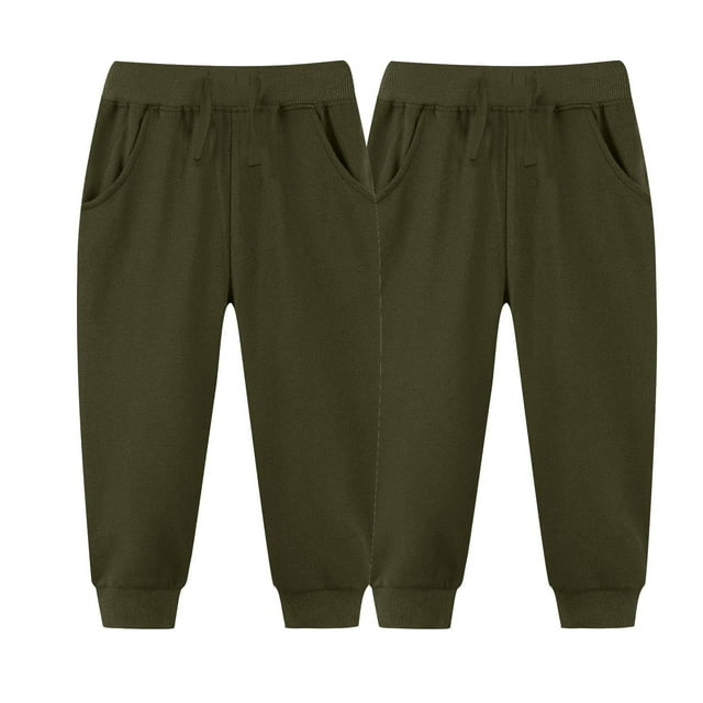 Odeerbi 2-7 Años Niños Niñas 2 Pcs Pantalones de Deporte Deportivo Entrenamiento Pantalones de Jogger de Verano Joggers de Color Sólido