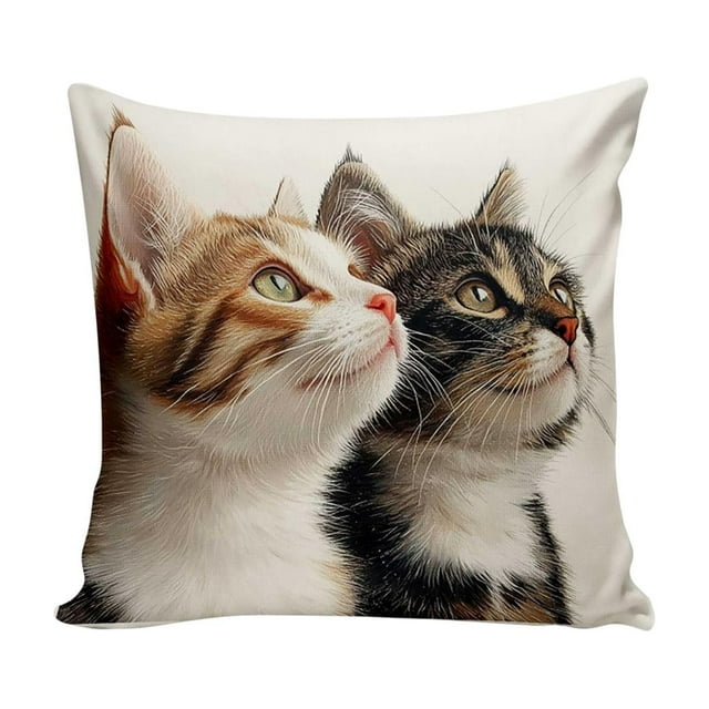 Coussin à Imprimé d'Animaux pour Décoration de Salon 45x45 cm