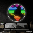 thumbnail image 4 of Craftnamesign Earth Map Neon sign, Earth LED Sign, Bedroom Decor, Dad Gift, 4 of 4
