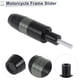 thumbnail image 5 of Slider de marco de motocicleta de 8mm, protector de guardabarros de aleación de aluminio, protección contra choques, 21mm, 117mm, tono titanio, 2 Pcs, 5 of 7