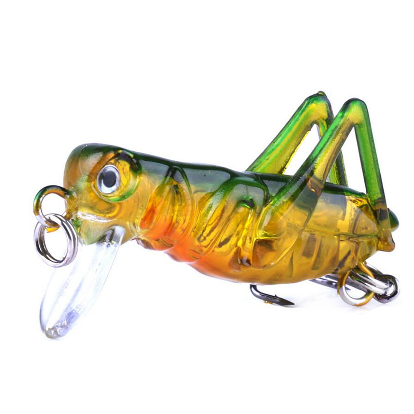 5pcs 3D Eyes Grasshopper/Locust Worm Fishing Lures Artificial Baits Flying Water