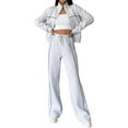 thumbnail image 1 of Conjunto Deportivo de Dos Piezas para Mujer, Ideal para Otoño Incluye Sudadera de Larga con Cremallera y Pantalón Gris L, 1 of 8