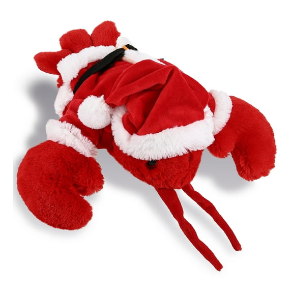 DolliBu Santa Red Lobster Stuffed Animal Plush Toy - Super Soft Ocean Life Animal Dress Up with Red Santa Claus Outfit, Cute Ocean Life Gift, Perfect Holiday Gift - 13 Inch