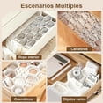 thumbnail image 3 of Organizadores de Cajones con Celdas, Ajustable y Duradero, para Ropa Interior, Calcetines y Corbatas (2 Blanco y 2 Gris), 3 of 4