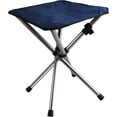 thumbnail image 1 of (Azul - L) Taburete plegable para acampar, asiento de pesca, trípode plegable, pequeño, ligero, portátil, taburete telescópico para senderismo, viajes, playa, barbacoa, 1 of 5