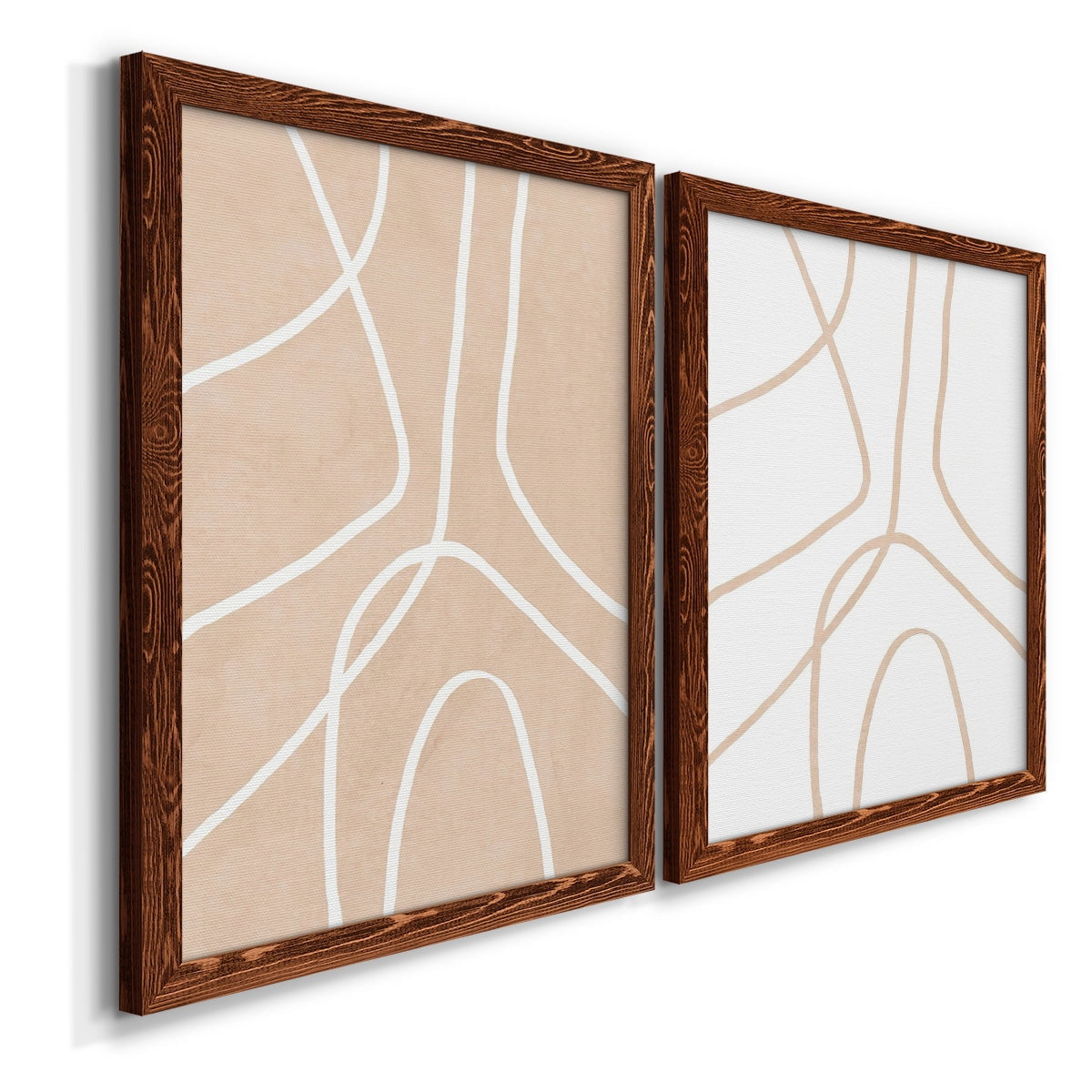 Clean Contour III - Premium Framed Canvas 2 Piece Set - Ready to Hang