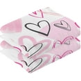 thumbnail image 2 of GZHJMY Valentine's Day Cotton Hand Towels, 2 Pack Absorbent Bath Towel Decorative Fingertip Towels for Bathroom Gym Spa Hotel Beach Swimming Pool,16"x 28", 2 of 7