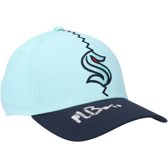Matty Beniers Seattle Kraken Autographed 2022-23 Reverse Retro Cap - Fanatics Authentic Certified