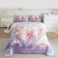 thumbnail image 2 of Castle Fairy Pink Golden Butterfly 2Pcs Bedding Comforter Set for Teens Women Men,Abstract Gradient Twin Comforter Sets,Floral Rose Breathable Bedding Set,Breathable Home Decor, 2 of 8