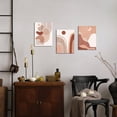 thumbnail image 5 of Visual Art Decor Boho Wall Art Bohemian Wall Decor Bathroom Art Wall Decor Boho Decor Framed Canvas Artwork Ready to Hang (Very Pink)12x16inchx3 Pieces, 5 of 11