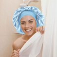 thumbnail image 2 of Lace Large Color Butyl Nightcap - High Stretch Shower Cap for Women, Multicolor, Elastic Band, Premium Material, Comfortable Fit, 2 of 6
