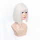 thumbnail image 2 of Wig for women, short straight hair, natural JK pure white wavy hairstyle, 2 of 4