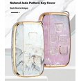 thumbnail image 3 of Land R0ver Jaguar Carcasa de TPU para llave de coche con patrón de mármol de jade para Land R0ver Evoque Sport Freelander Discovery Velar Jaguar XE XF XJ (rosa), 3 of 5