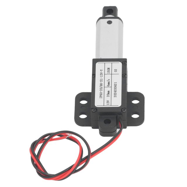 Compact 12V Electric Linear Actuator with 20mm Stroke, 150N Thrust, IPX4 Protection for Home Automation, Medical, and Industrial Applications