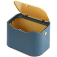thumbnail image 1 of 1 mini cubo de basura de mesa con tapa, adecuado para pequeños cubos de basura de mesa en escritorios de oficina, baños y cocinas ER, 1 of 5