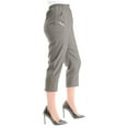 thumbnail image 5 of BLVB Women's Hiking Capri Pants Elastic Waist Lightweight Golf Cargo Crop Pants for Work Casual Office with Pockets, 5 of 7