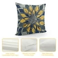 thumbnail image 4 of Creowell Navy Blue Yellow Dahlia Throw Pillow Covers Teal Gray Floral Cushion Covers Modern Home Decorative Soft Plush Cushion Cases for Bed Couch Sofa Living Room Co, 4 of 5