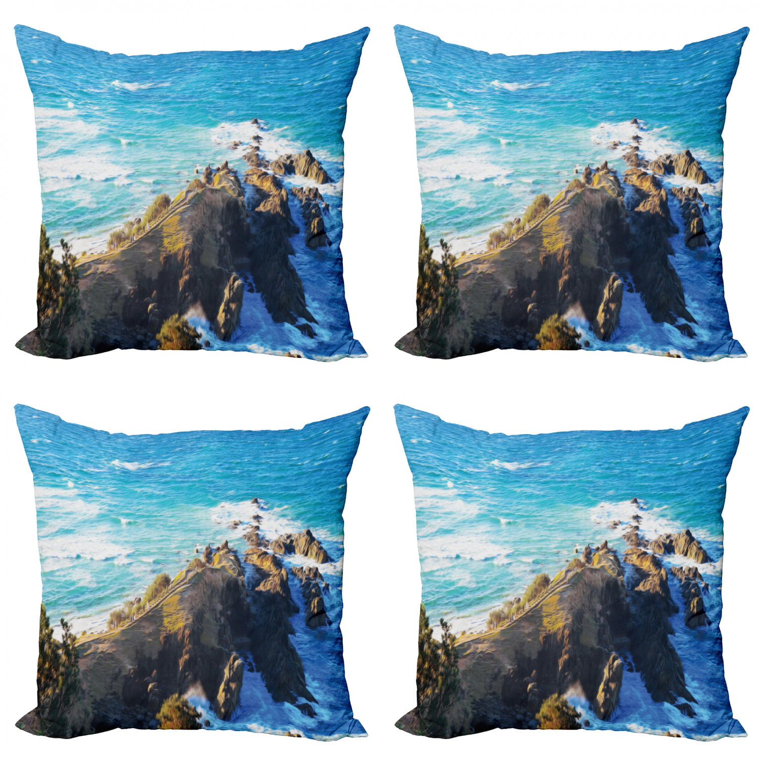 Multicolor 16x16 National Park Gifts & Accessories Retro Vintage Yosemite National Park Throw Pillow