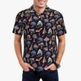 thumbnail image 5 of Wukai Mushroom Doodle Men’s Polo Shirts,Quick-Dry Athletic Shirt,Classic Fit Shirts-4X-Large, 5 of 8
