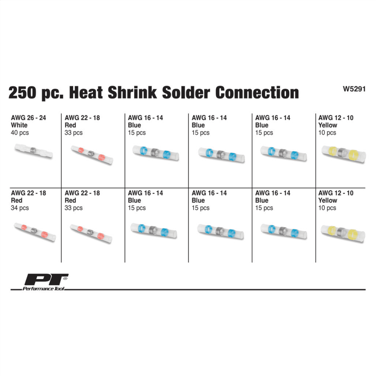 Wilmar Corp. / Performance Tool 250 Piece Heat Shrink Solder Connectors