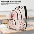 thumbnail image 7 of DISNIMO Hedgehog Strawberry Printed Backpack for Girls 17 Inch School Bags with Multiple Pockets for Kindergarten Elementary Students Lightweight Large School Backpack, 7 of 7