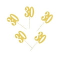 thumbnail image 5 of 10Pcs Gold Glitter Number Cake Topper Picks for Birthday Cake Decorations, Party Celebrations, Sparkling Finish, 5 of 7