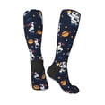 thumbnail image 5 of Lsque Panda Astronaut Printed Crew Socks Men's Women's LightWeight Thin Casual Calf Socks ,Knee High Socks,Cotton Socks, 5 of 9