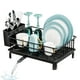 thumbnail image 1 of Escurridor de Trastes Acero Inoxidable,Trastero Escurridor para Encimera de Cocina con Drenaje Automático,Organizador sobre Fregadero Utensilios de Cocina,Organizador de Platos (Negro), 1 of 7